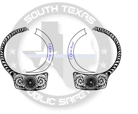 Texas Seal Laser-Engraved Balck Smith & Wesson Handcuffs