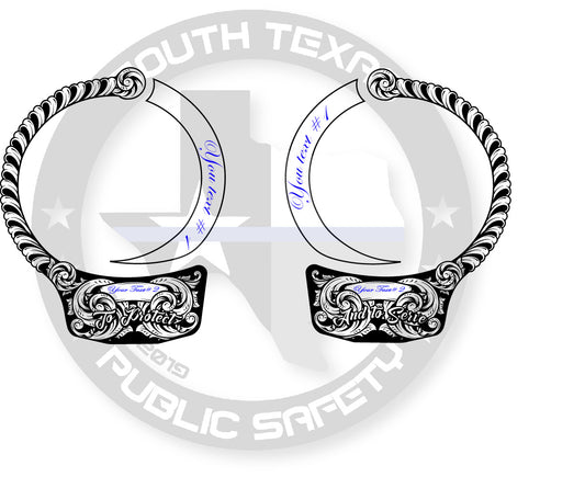 To Protect and To Serve Laser-Engraved Balck Smith & Wesson Handcuffs